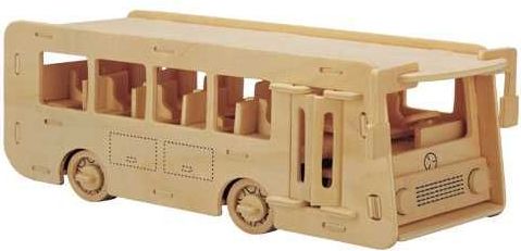 Woodcraft construction kit Woodcraft Dřevěné 3D puzzle autobus - obrázek 3