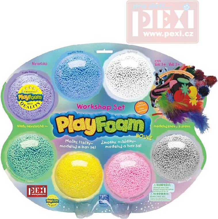 PEXI Modelína dětská PlayFoam workshop kreativní set boule 7ks - obrázek 1