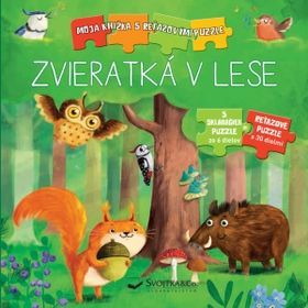Monika Suska: Zvieratká v lese - Moja knižka s reťazovými puzzle - obrázek 1