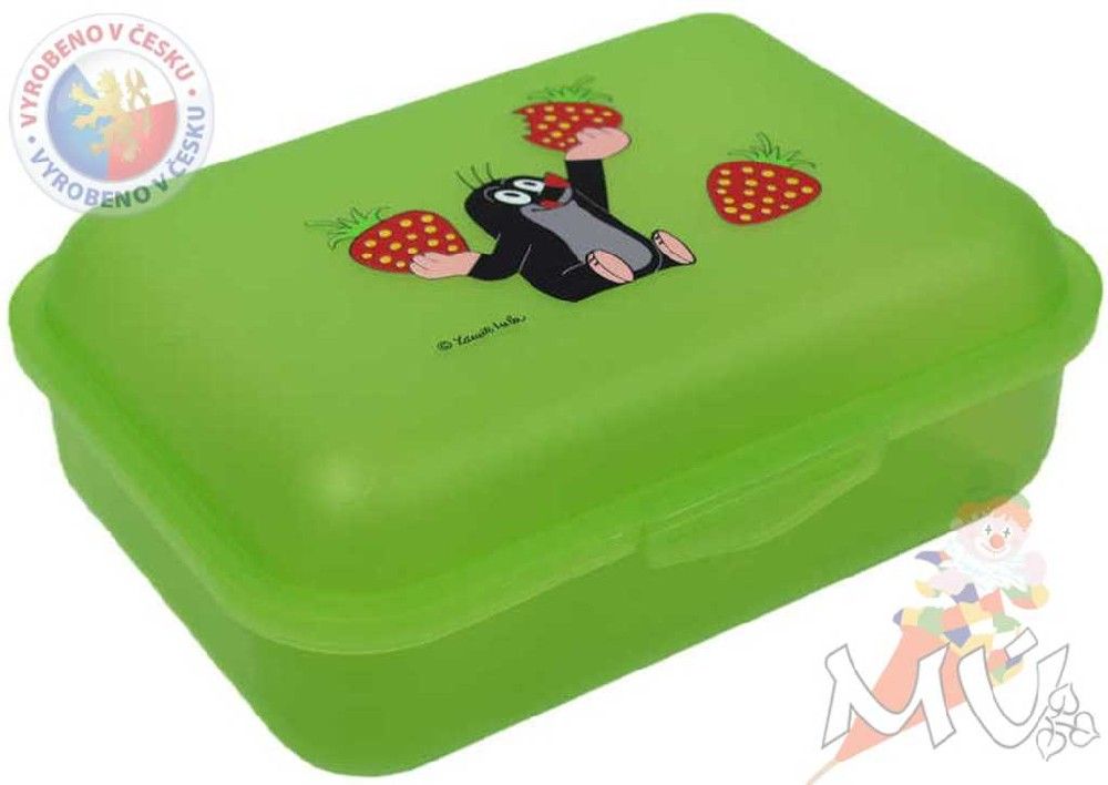 MORAVSKÁ ÚSTŘEDNA Krtek Box svačinový jahody - zelený - obrázek 1