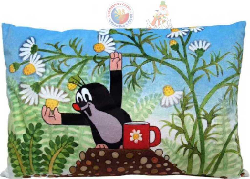 MORAVSKÁ ÚSTŘEDNA Polštář Krtek 45x30cm Heřmánek *PLYŠOVÉ HRAČKY* - obrázek 1