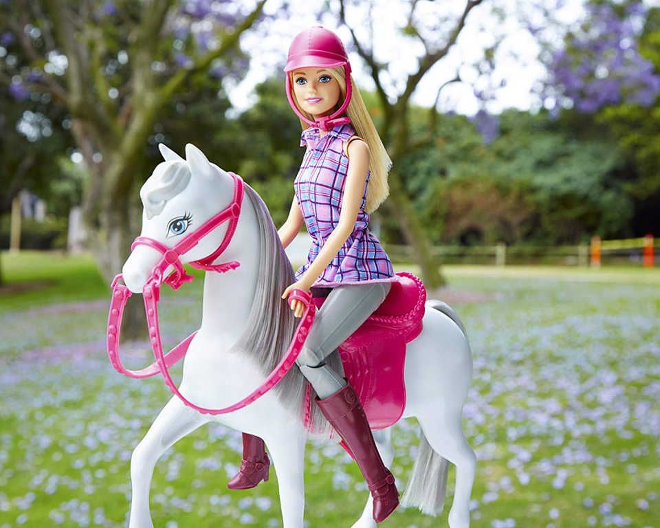 MATTEL BRB Panenka Barbie set žokejka s koníkem a doplňky plast - obrázek 5