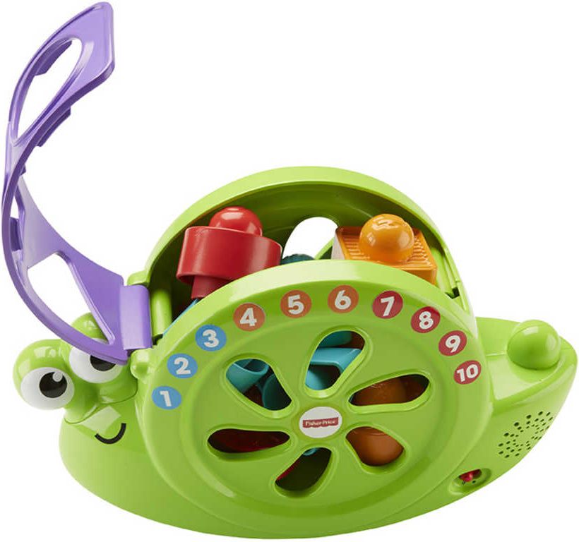 FISHER PRICE Baby šnek vkládačka zpívající na baterie pro miminko Zvuk - obrázek 4