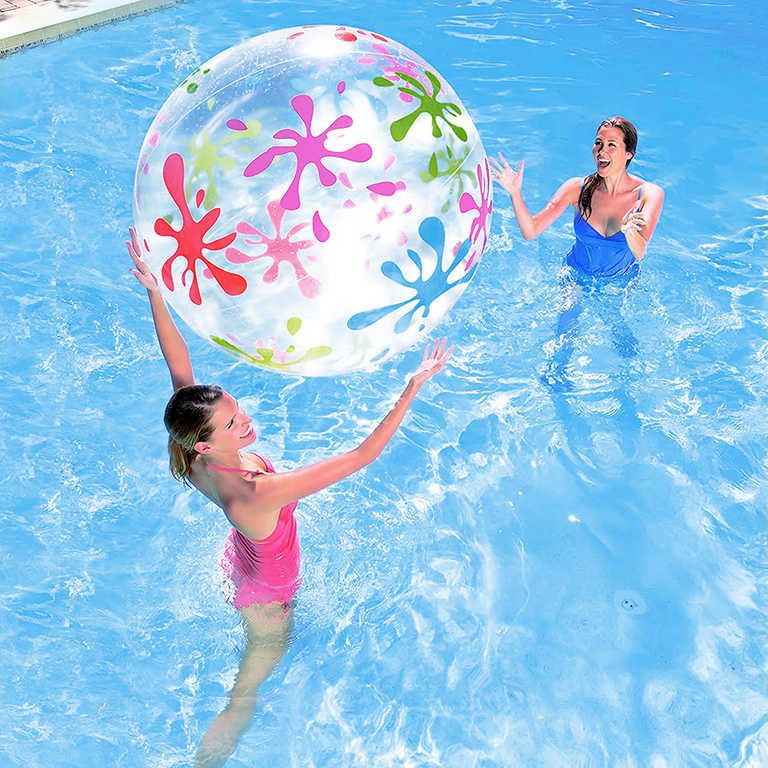 BESTWAY Míč nafukovací 122cm cik-cak transparentní balon do vody 31017 - obrázek 3