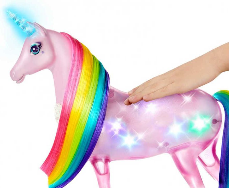 MATTEL BRB Dreamtopia set panenka Barbie + jednorožec na baterie Světlo Zvuk - obrázek 5