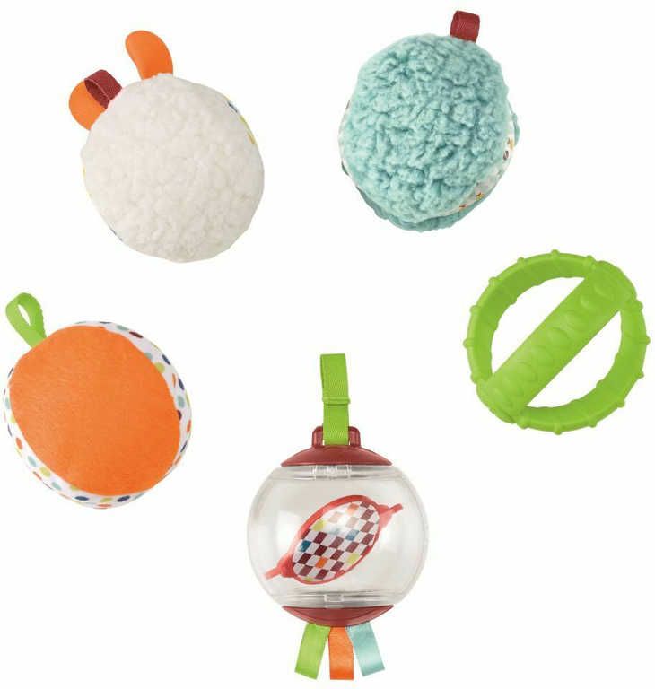 FISHER PRICE Baby Míčky senzorické pro všechny smysly set 5ks pro miminko - obrázek 3