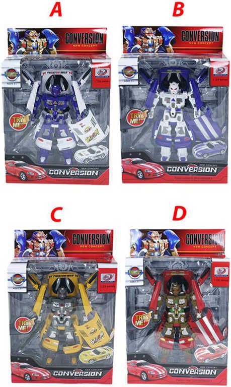 Transformer autorobot plastový Conversion na baterie 4 barvy Světlo Zvuk - obrázek 2