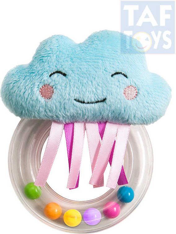 TAF TOYS Baby chrastítko kroužek s kuličkami mráček pro miminko - obrázek 1