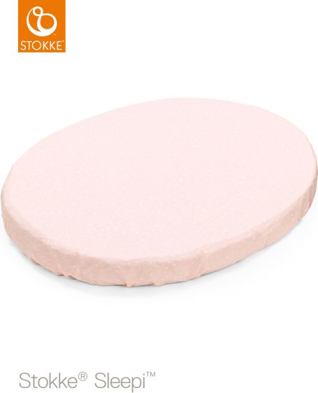 Stokke Prostěradlo do postýlky Sleepi™ Mini 80cm, Pink Bee (Organic Cotton) - obrázek 1