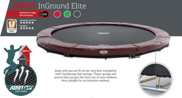 PROFI BERG InGround Elite RED 380 cm + DOPRAVA ZDARMA - obrázek 3