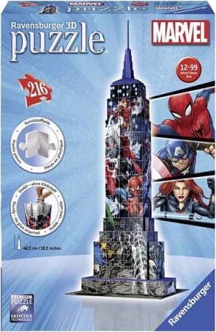 RAVENSBURGER 3D puzzle Empire State Building (Marvel Avengers) 216 dílků - obrázek 1