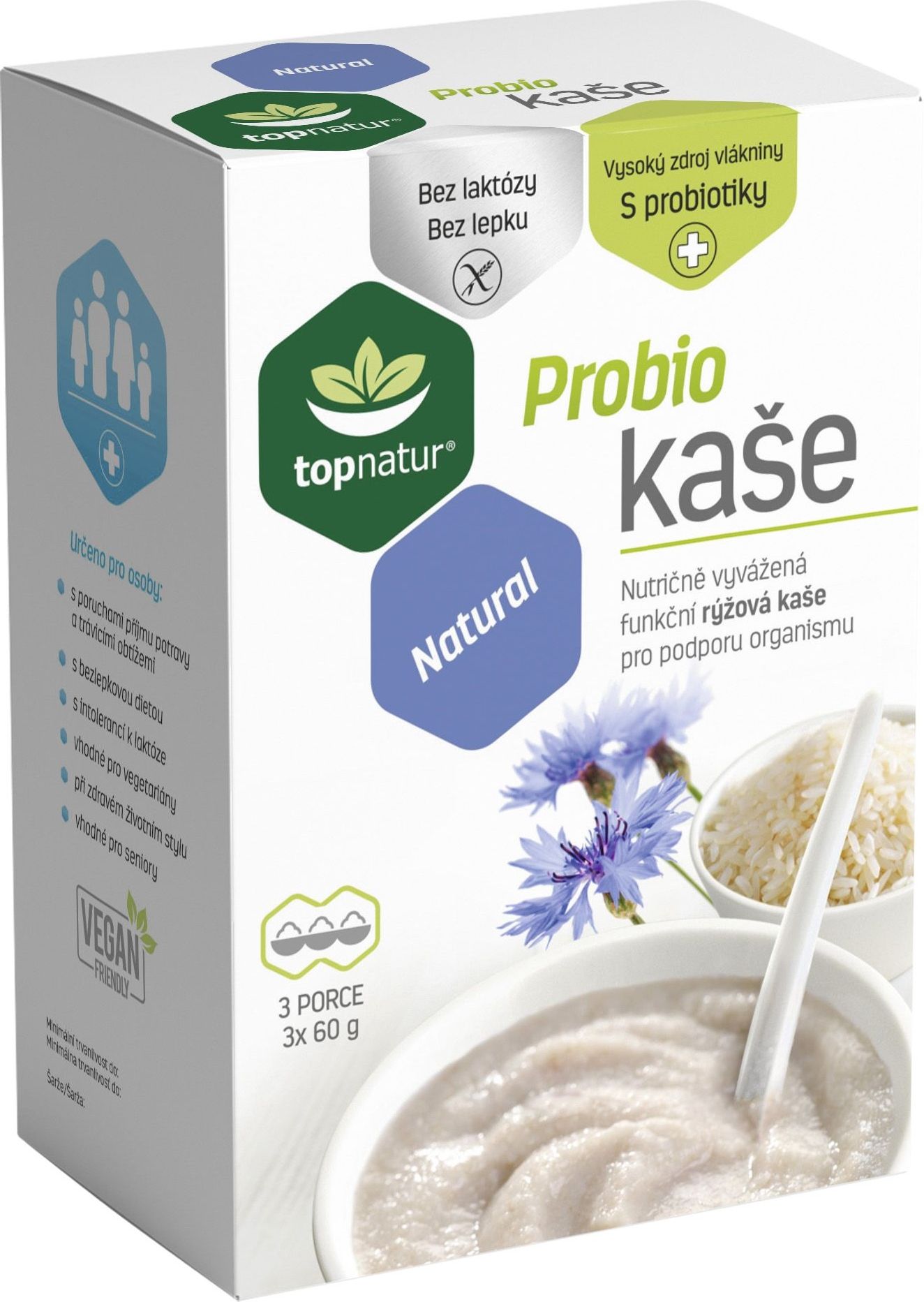 Topnatur Probio natural kaše 3x60 g - obrázek 1