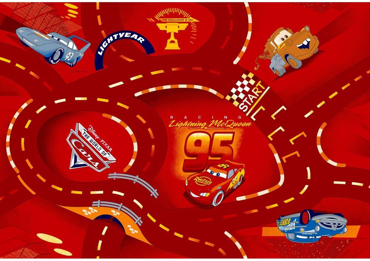 Vopi Cars koberec World of Cars červený 95 x 200 cm - obrázek 1