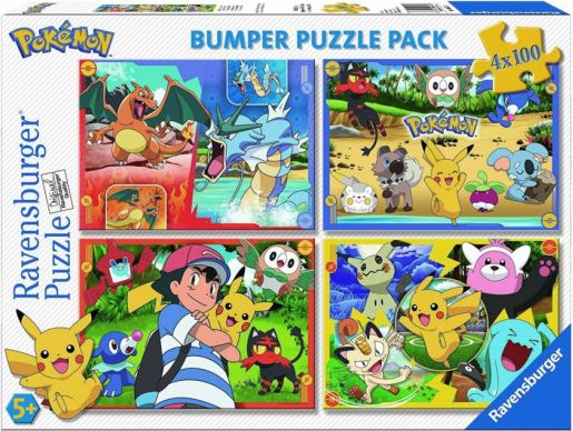 Ravensburger Puzzle 100 dílků 4 Puzzles - Pokemon - obrázek 2