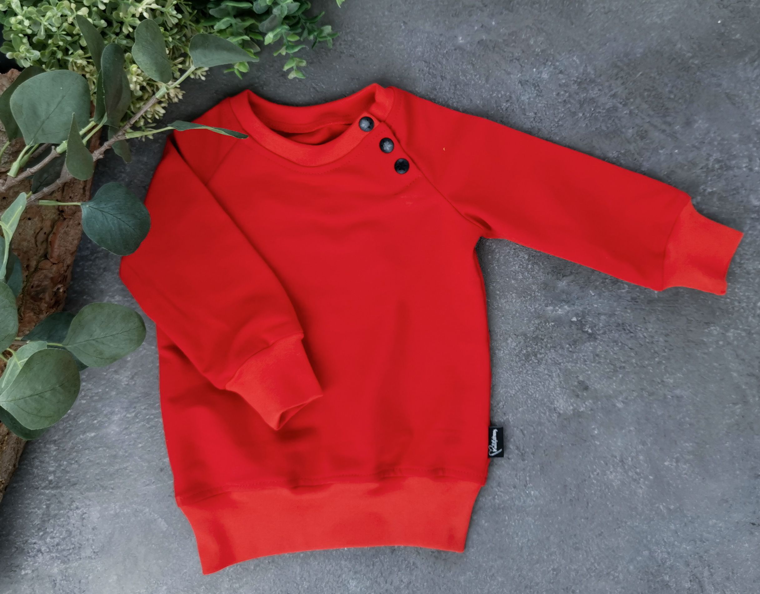 Kulišárny (handmade) Mikina basic ,,RED,, VELIKOST: 56 - obrázek 1