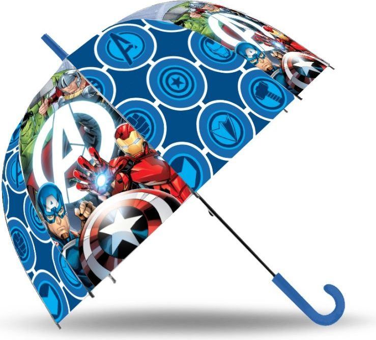 EUROSWAN Vystřelovací průhledný deštník Avengers POE, průměr 70 cm