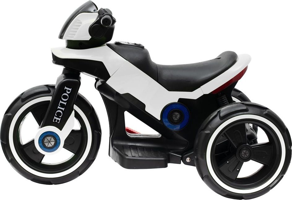 Dětská elektrická motorka Baby Mix POLICE bílá - obrázek 2