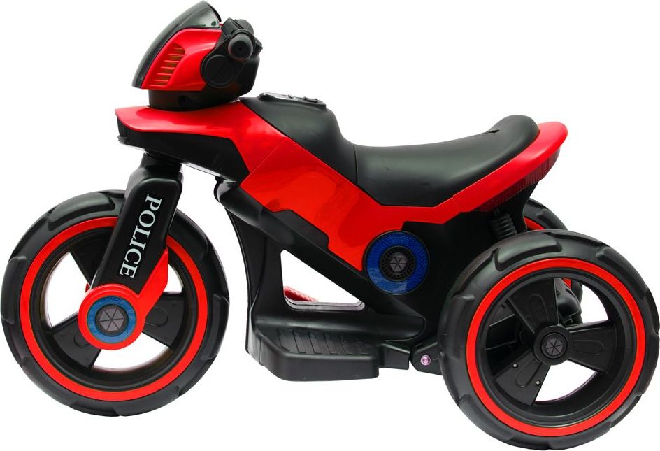 Dětská elektrická motorka Baby Mix POLICE červená - obrázek 2