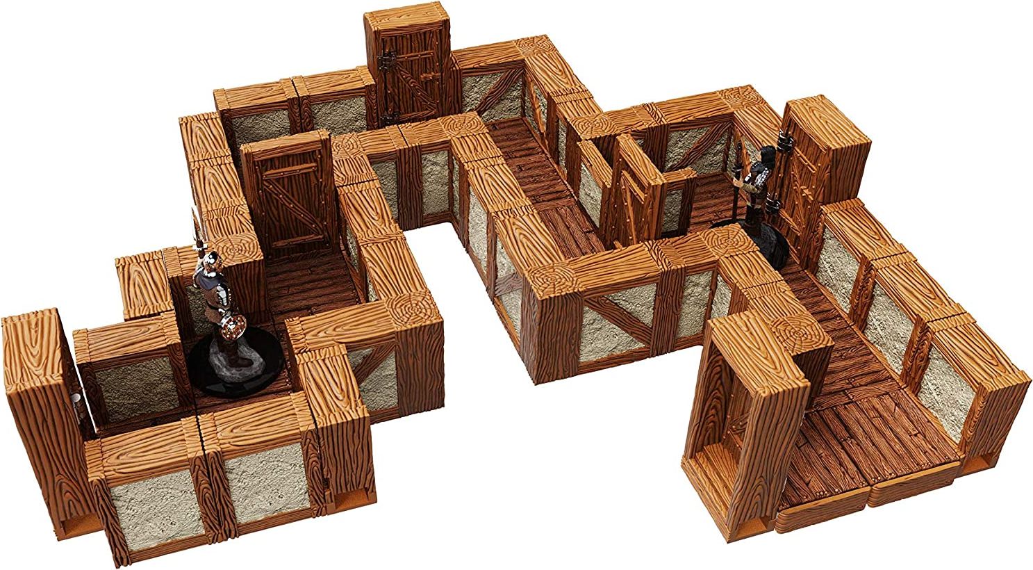 WizKids WarLock Tiles: Expansion Pack - 1 in. Town & Village Straight Walls - obrázek 1