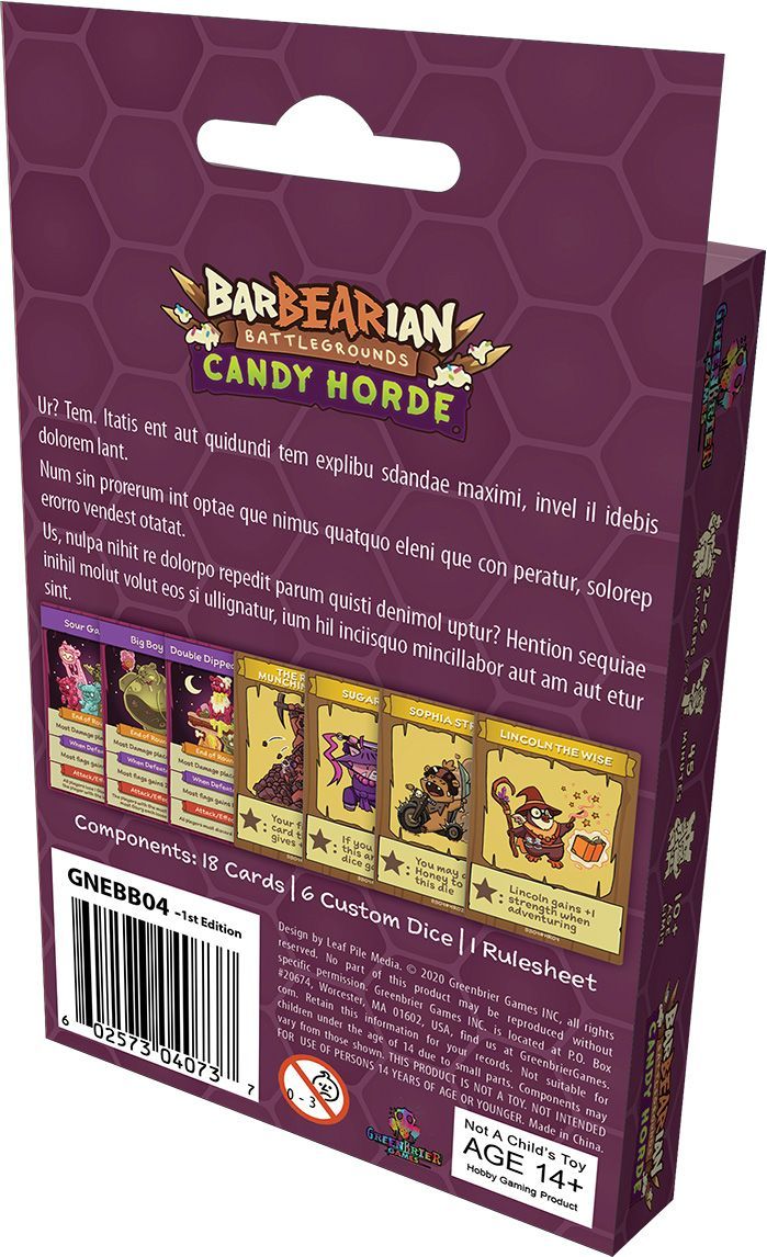 GreenBrier Games Barbearian Battlegrounds The Candy Horde - obrázek 2