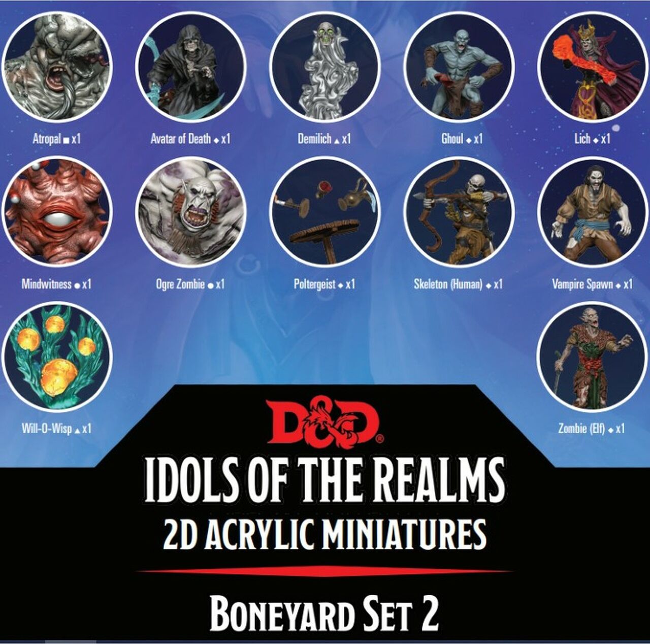 WizKids D&D Idols of the Realms: Boneyard: 2D Set 2 - obrázek 1