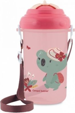 Canpol babies Sportovní láhev se slámkou Adventure - Koala růžová - obrázek 1