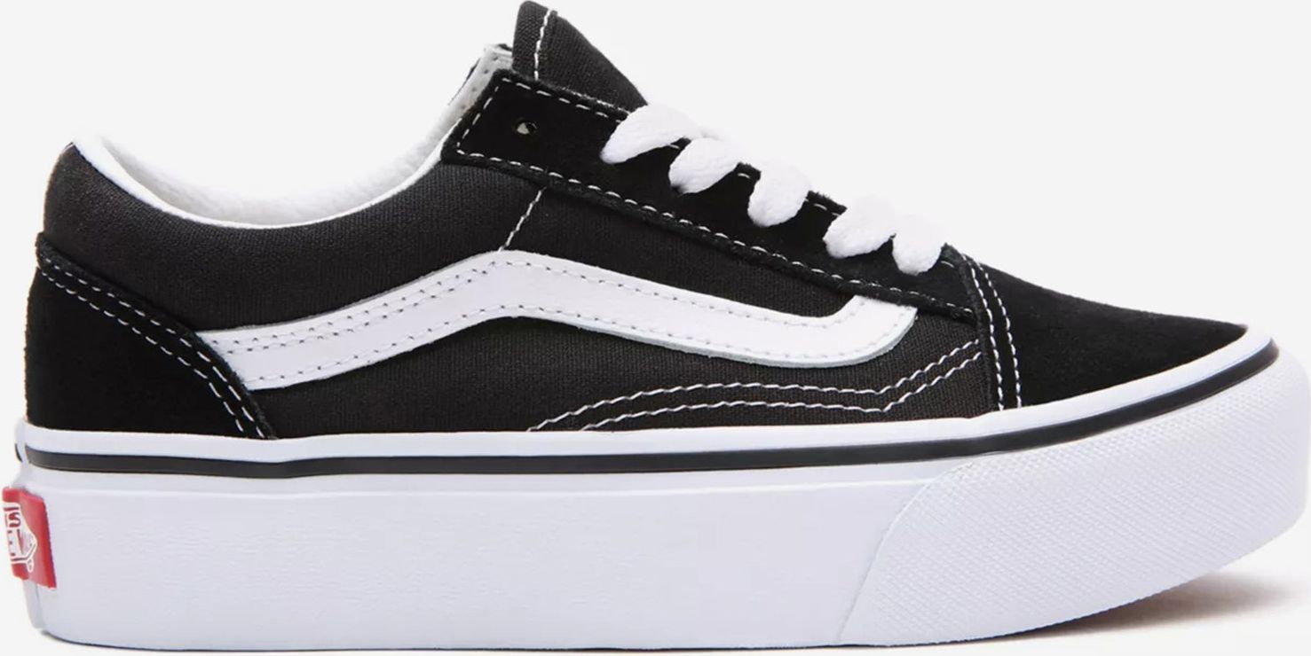 Bílo-černé klučičí semišové boty VANS Old Skool Platfor - 31 - obrázek 1