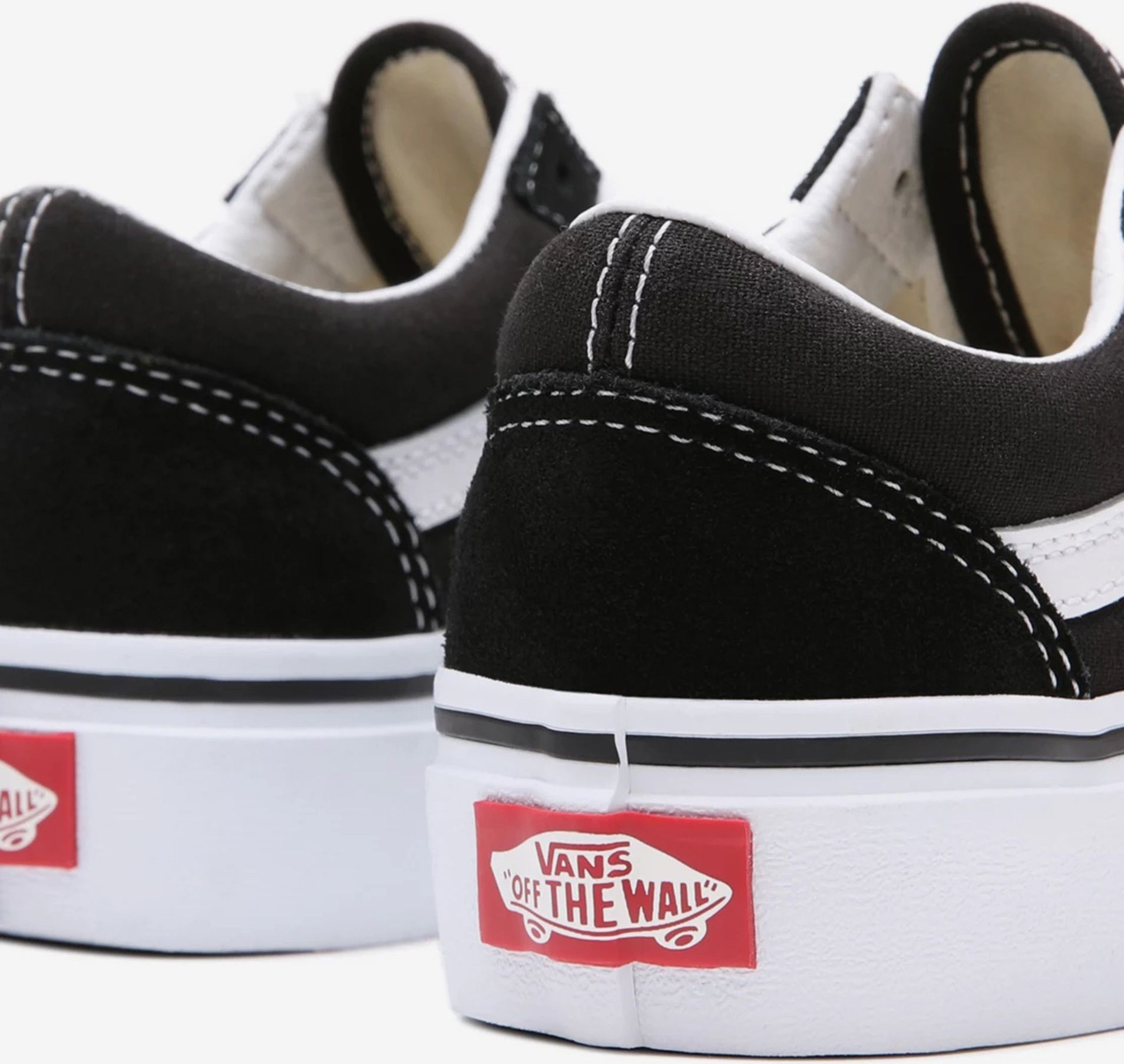 Bílo-černé klučičí semišové boty VANS Old Skool Platfor - 31 - obrázek 2