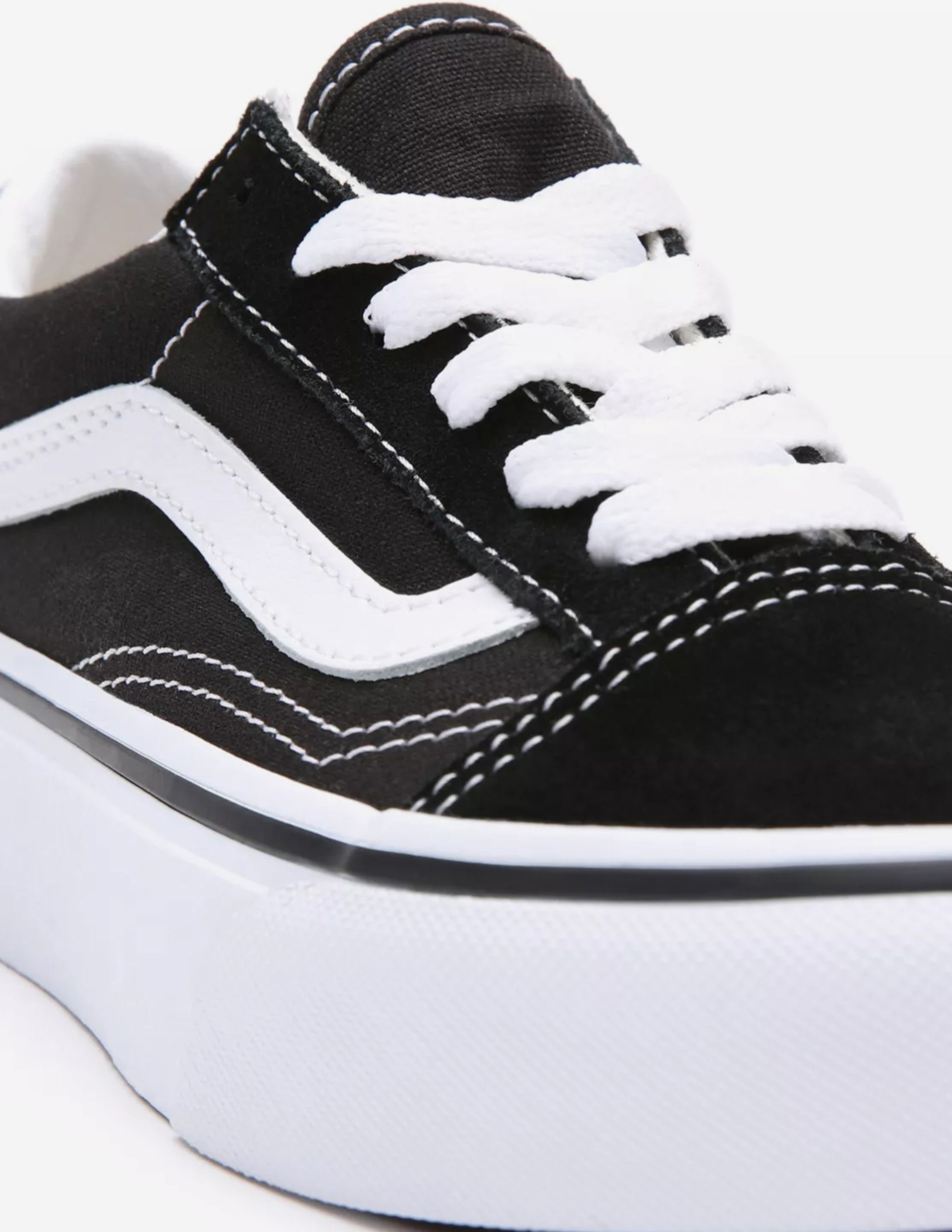 Bílo-černé klučičí semišové boty VANS Old Skool Platfor - 31 - obrázek 3