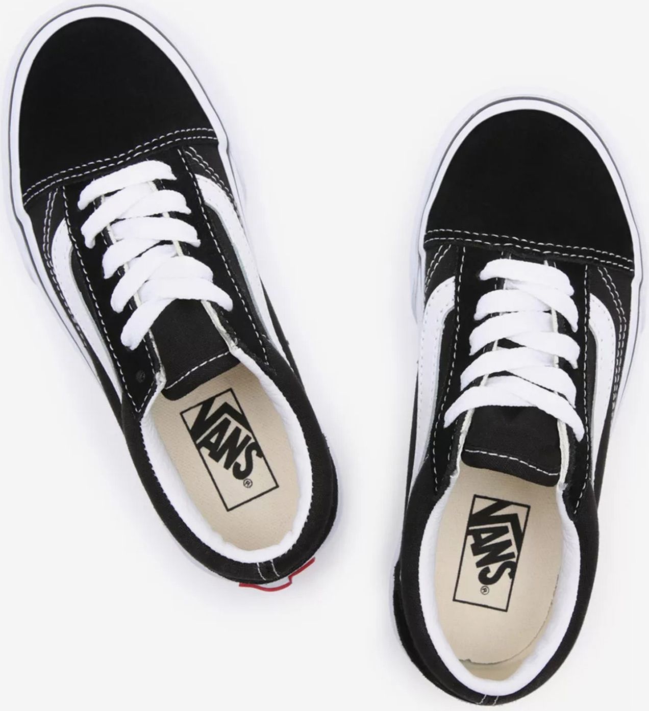 Bílo-černé klučičí semišové boty VANS Old Skool Platfor - 31 - obrázek 5