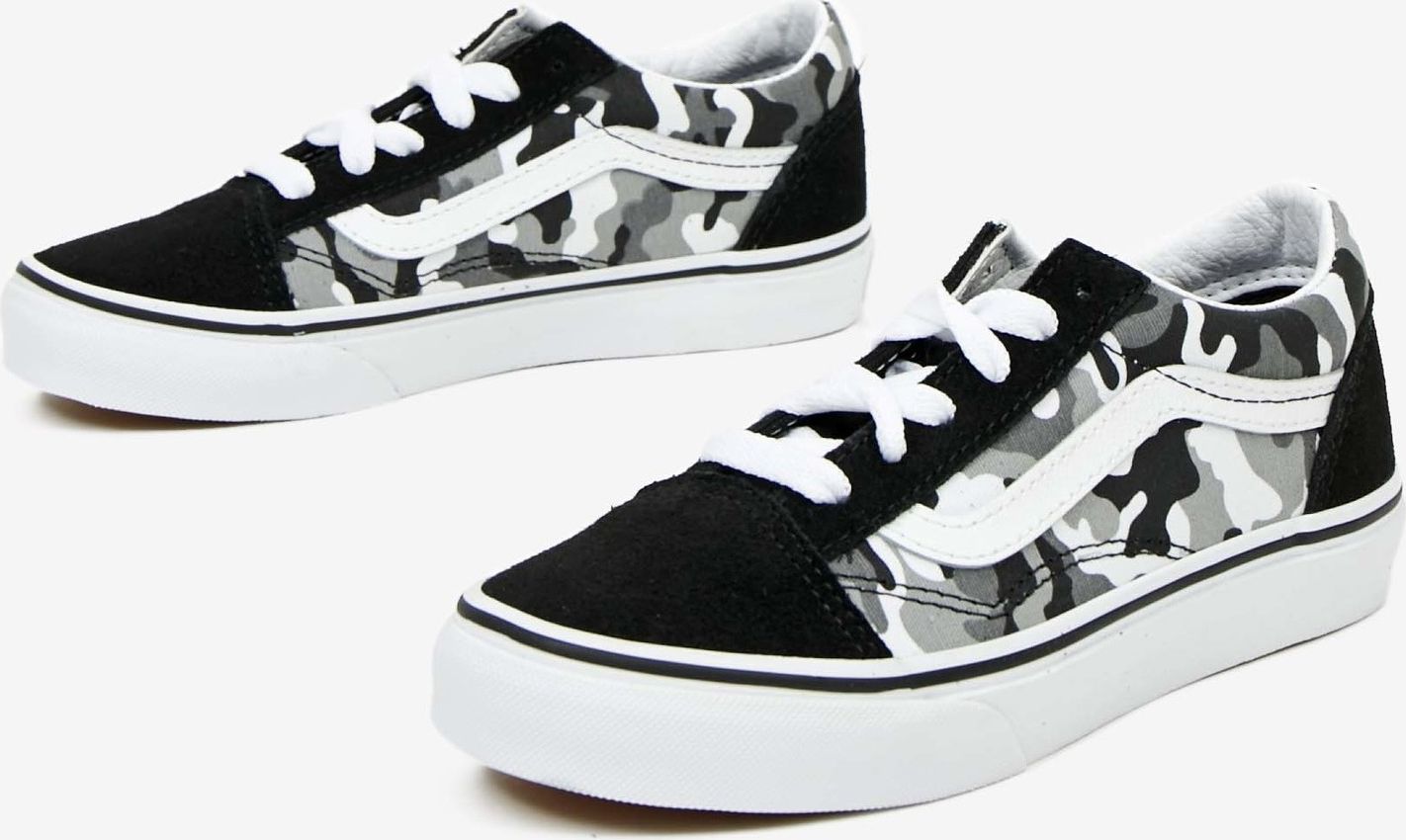 Šedo-černé klučičí vzorované tenisky s detaily v semišové úpravě VANS UY Old Skool - 31 1/2 - obrázek 3