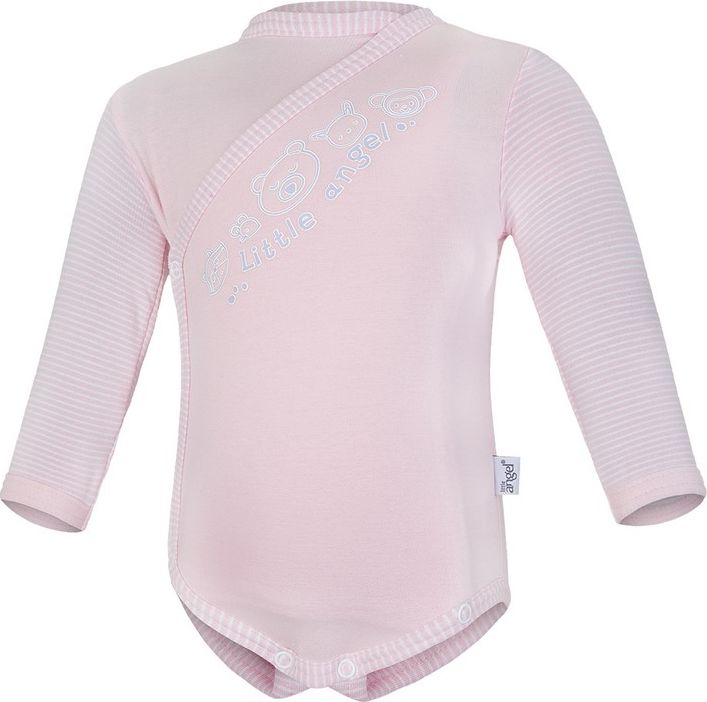 LITTLE ANGEL Body smyk zavinovací DR Outlast® 56 sv.růžová/pruh sv.růžový - obrázek 1