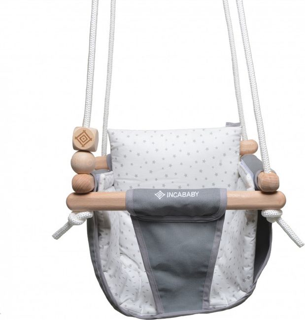 INCABABY Houpačka Junior Swing Grey Stars - obrázek 1