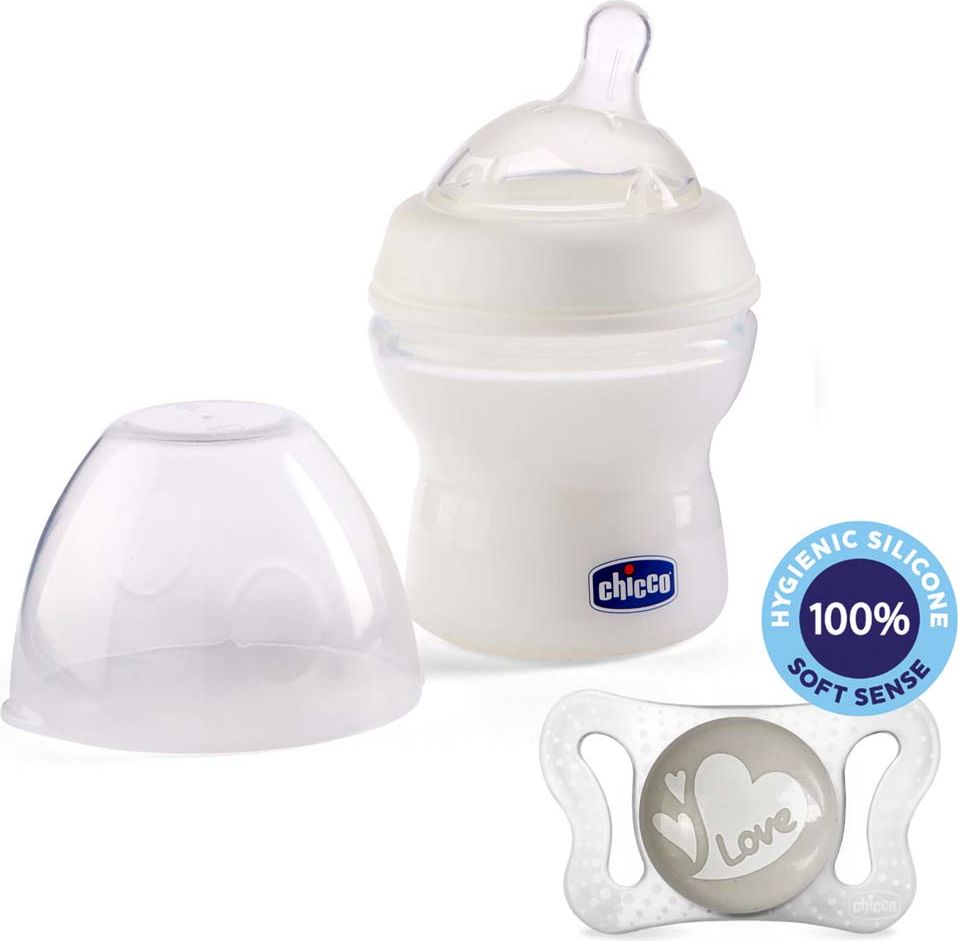 CHICCO Láhev kojenecká Natural Feeling 150 ml, neutral 0m + vzorek Šidítko Physio Micro 0-2m - obrázek 2