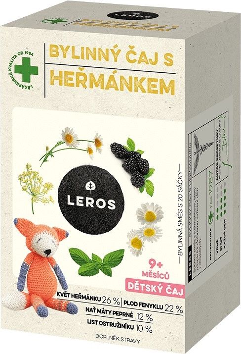 LEROS Dětský bylinný čaj s heřmánkem 20x1.5g - obrázek 1
