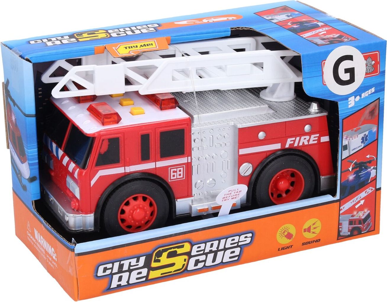 Auto hasiči s efekty 18 cm - obrázek 1