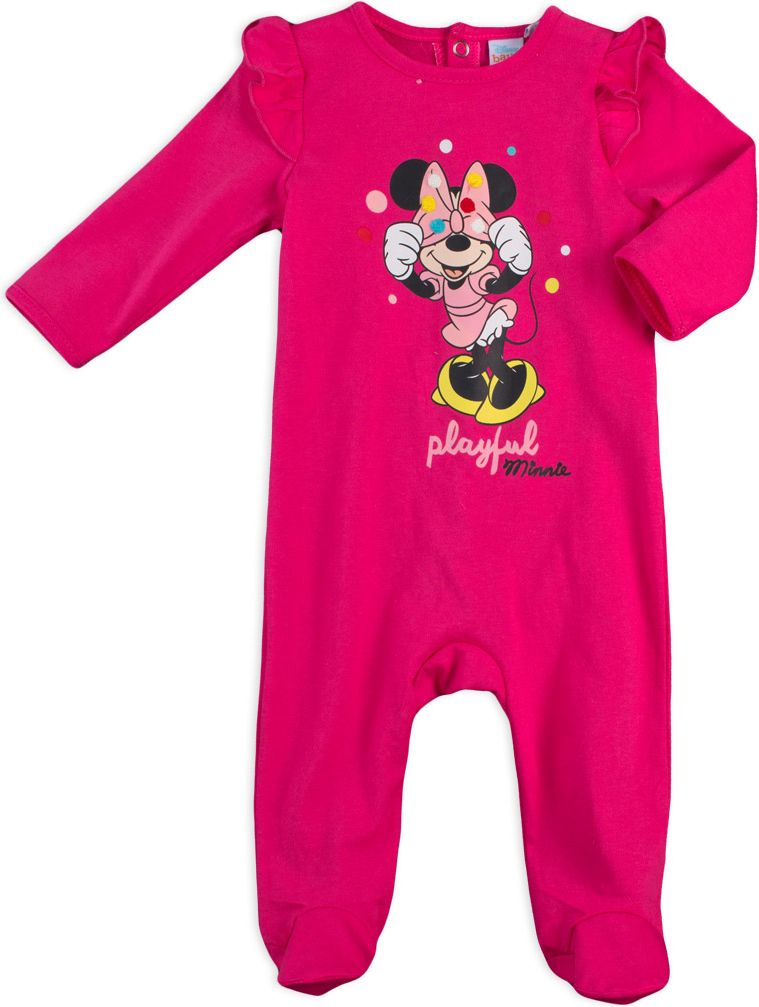 Kojenecký overal DISNEY MINNIE PLAYFUL tmavě růžový Velikost: 92 - obrázek 1