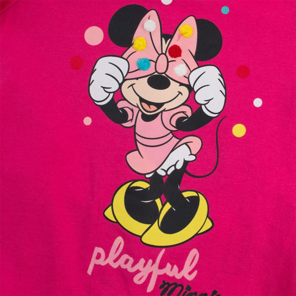 Kojenecký overal DISNEY MINNIE PLAYFUL tmavě růžový Velikost: 92 - obrázek 2