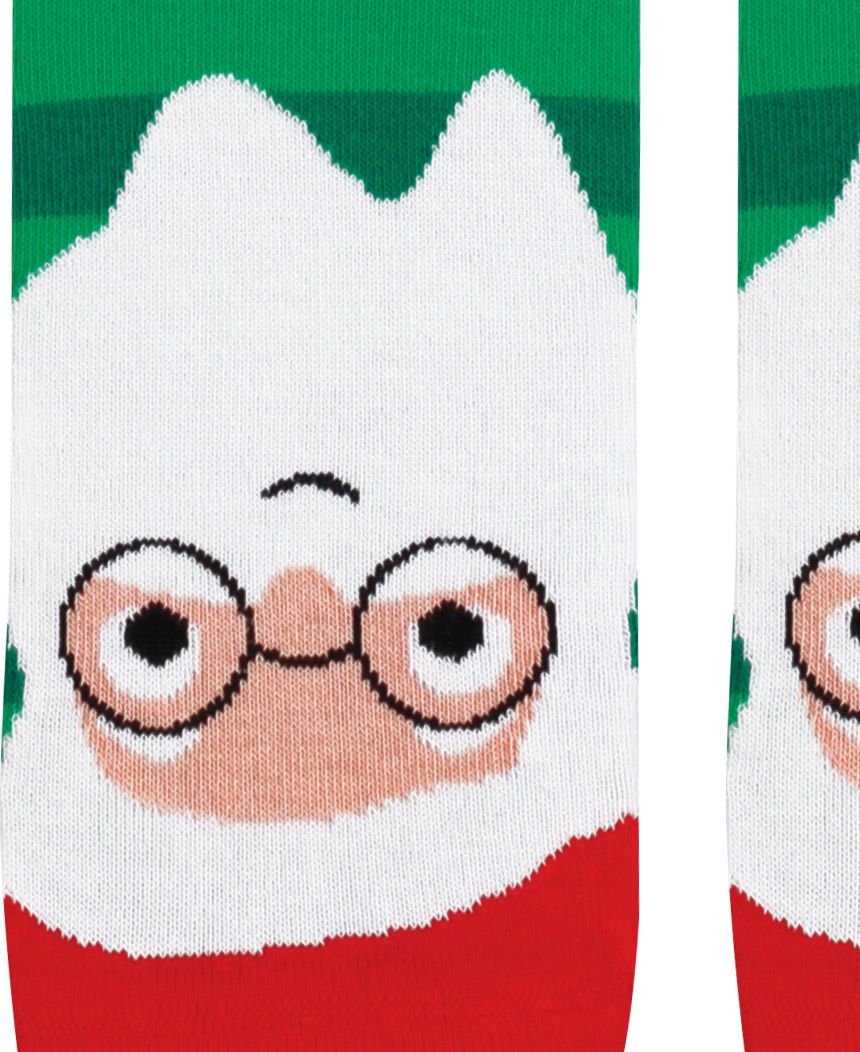 Ponožky s vánočním motivem WOLA SANTA CLAUS zelené Velikost: 36-38 - obrázek 2