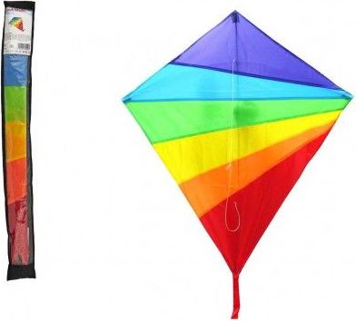 Drak létající nylon 88x81cm barevný v sáčku 10x86cm - obrázek 1