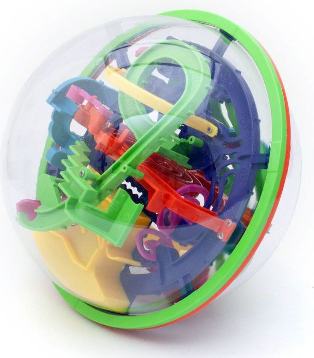 Hlavolam - Kuličkové 3D bludiště, 20 cm - obrázek 4