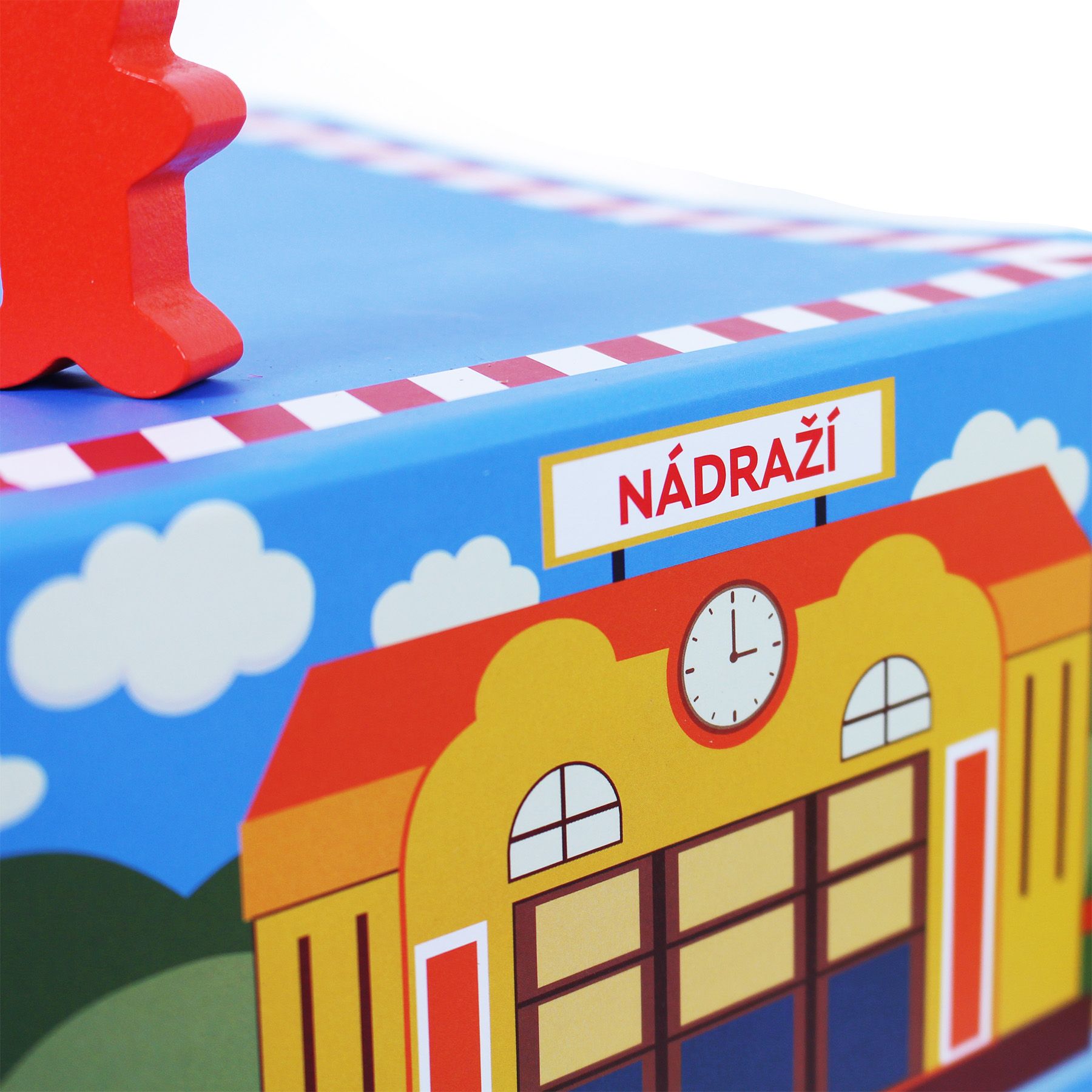 RAPPA Vlak dřevěný naučný s puzzle a magnetickou krabičkou - obrázek 7