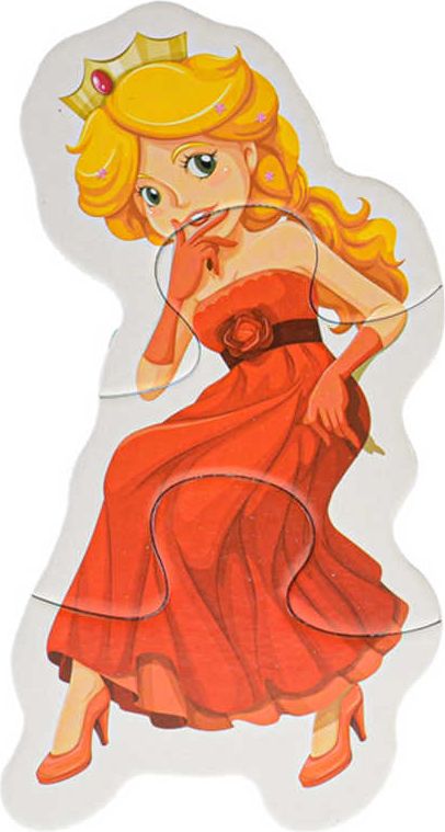 PUZZLE 6v1 Princezny 18x13cm velké dílky 17ks skládačka v krabici - obrázek 2