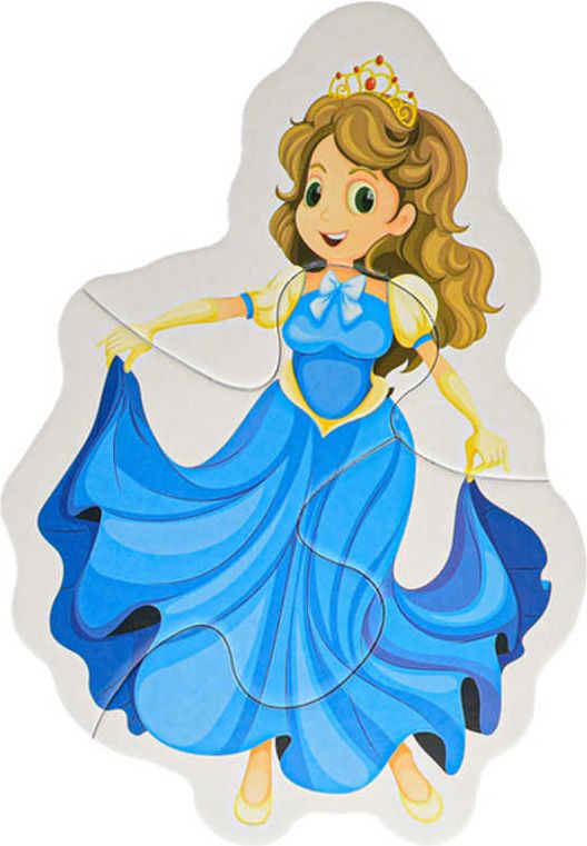 PUZZLE 6v1 Princezny 18x13cm velké dílky 17ks skládačka v krabici - obrázek 5