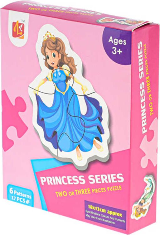 PUZZLE 6v1 Princezny 18x13cm velké dílky 17ks skládačka v krabici - obrázek 6