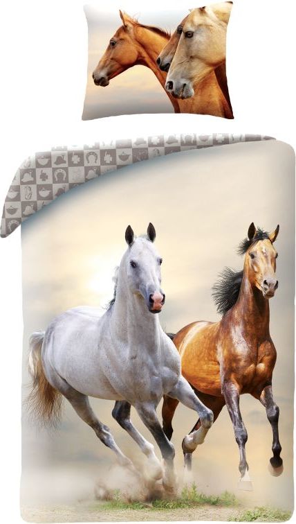 DĚTSKÉ POVLEČENÍ 140x200 VE VAKU KONĚ - obrázek 1