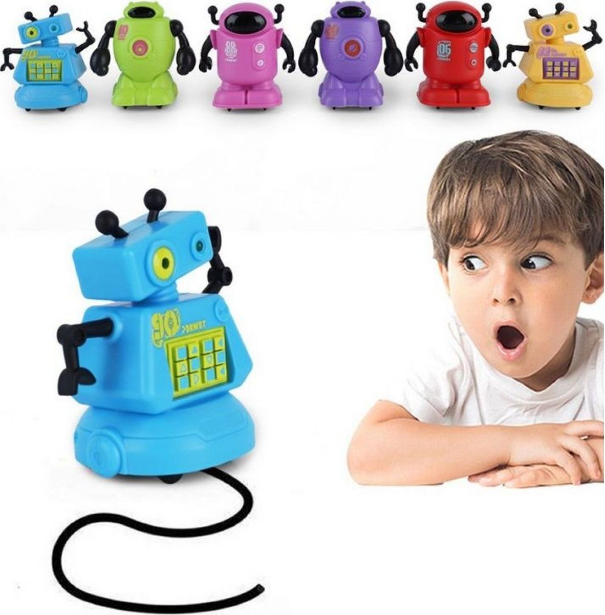 Made Drawbot robot se senzorem 8 cm - modrý - obrázek 2