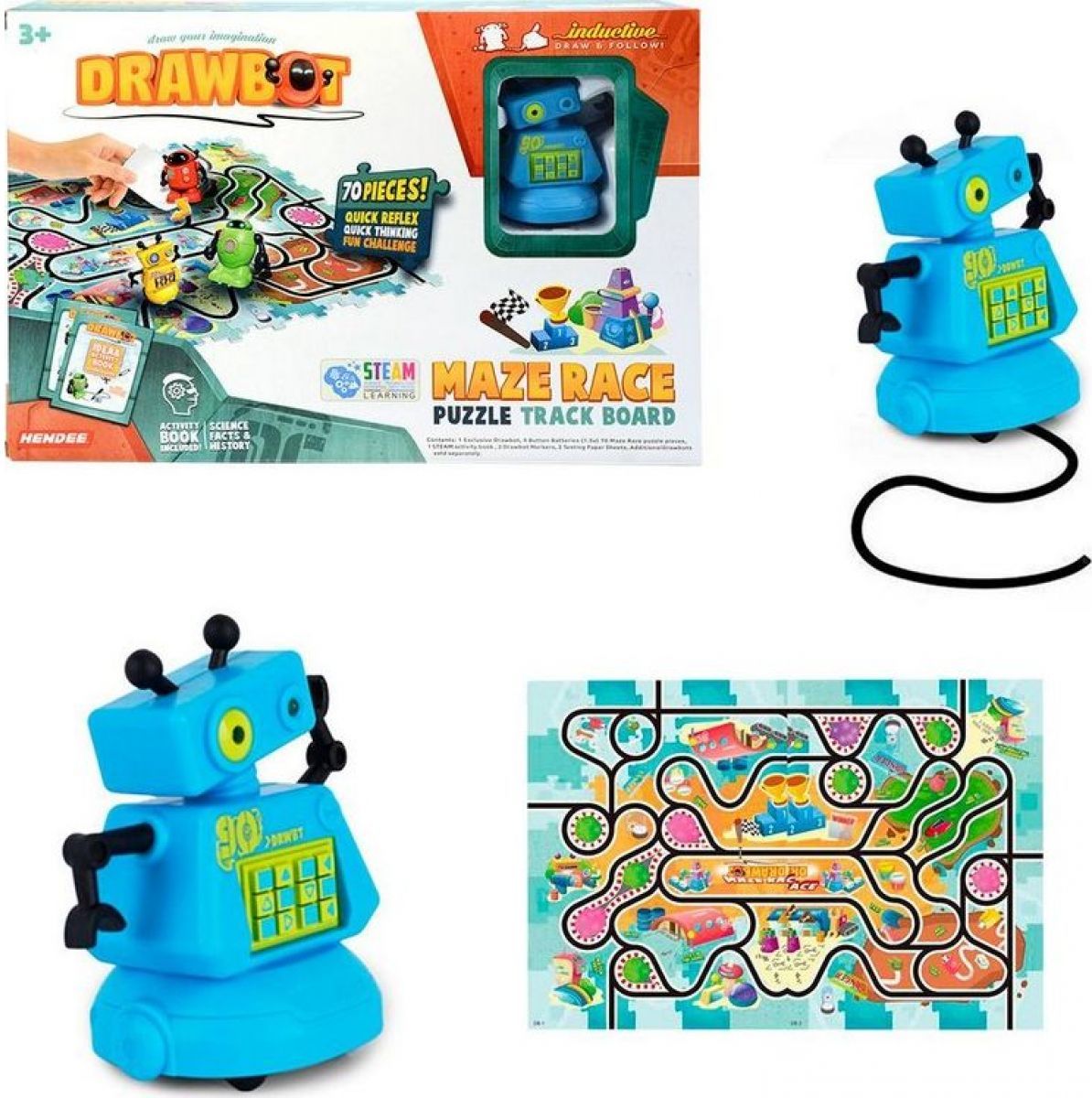 Made Drawbot robot se senzorem 8 cm - modrý - obrázek 3