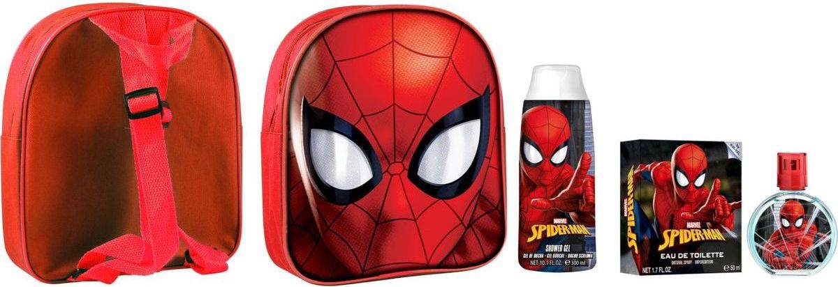 EP Line kosmetika Spiderman batoh a toaletní voda 100 ml a sprchový gel 300 ml - obrázek 1