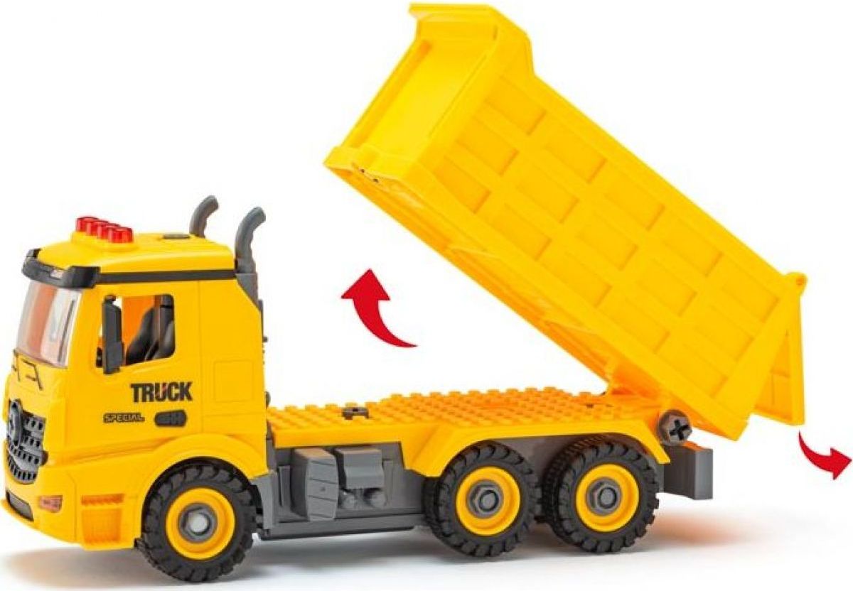Plastica Auto Sklápěčka na dálkové ovládání stavebnice 26cm - obrázek 4